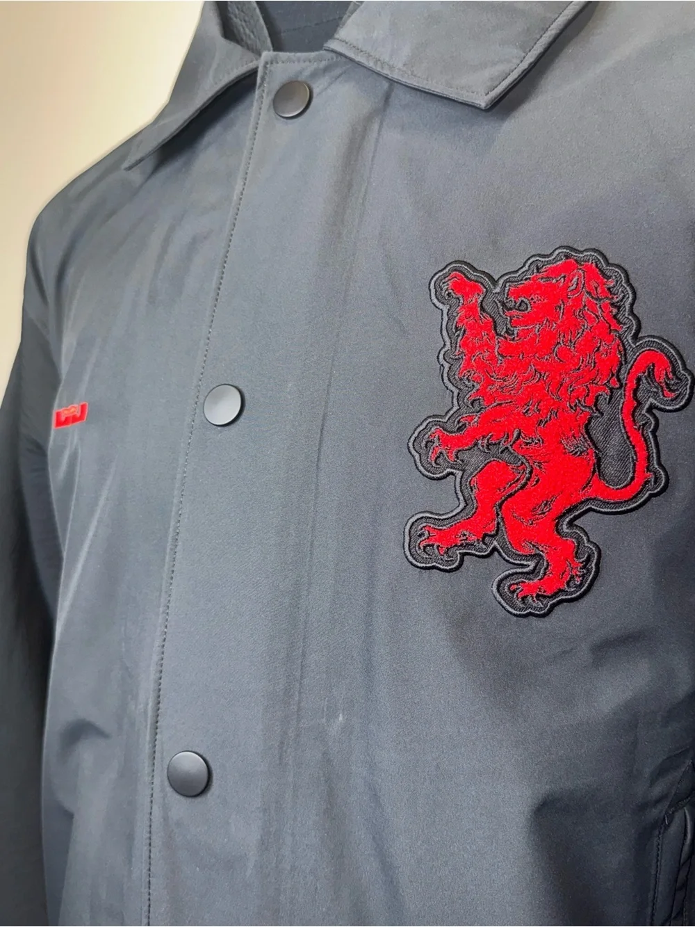 Nike LeBron Storm Fit ADV Jacket Black Red Lion Coaches Coat L